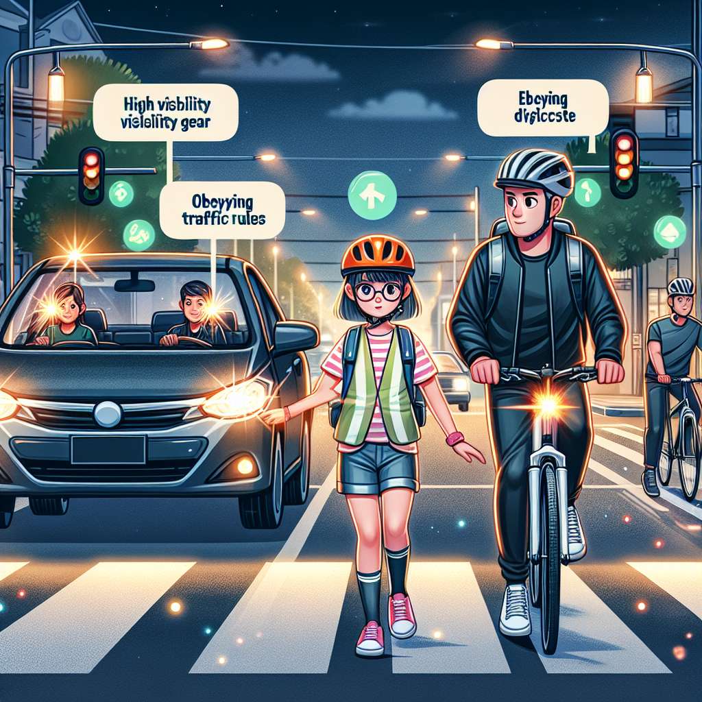 Road Safety for Pedestrians and Cyclists: Offer advice on how pedestrians and cyclists can stay safe on the roads, including tips for visibility and interacting with vehicles