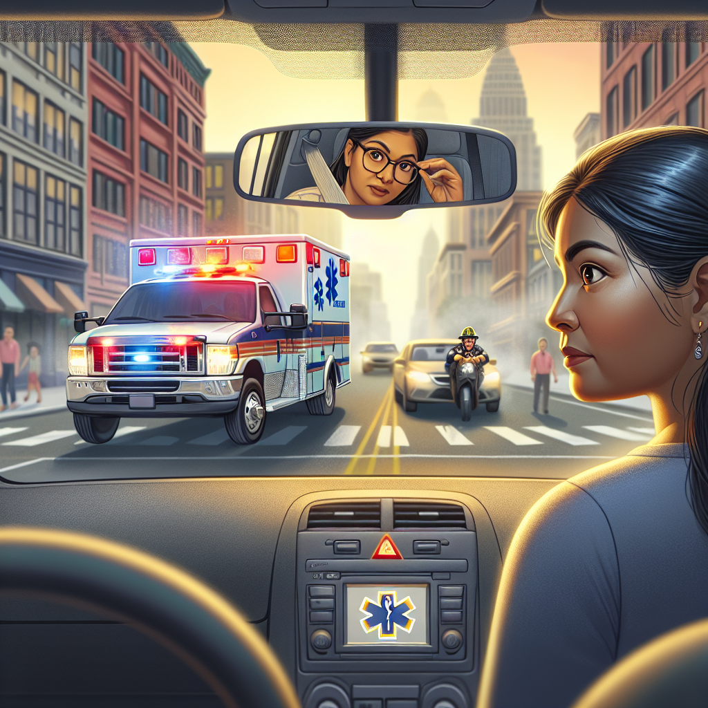 What to do when you are in front of a first responder vehicle with their sirens on