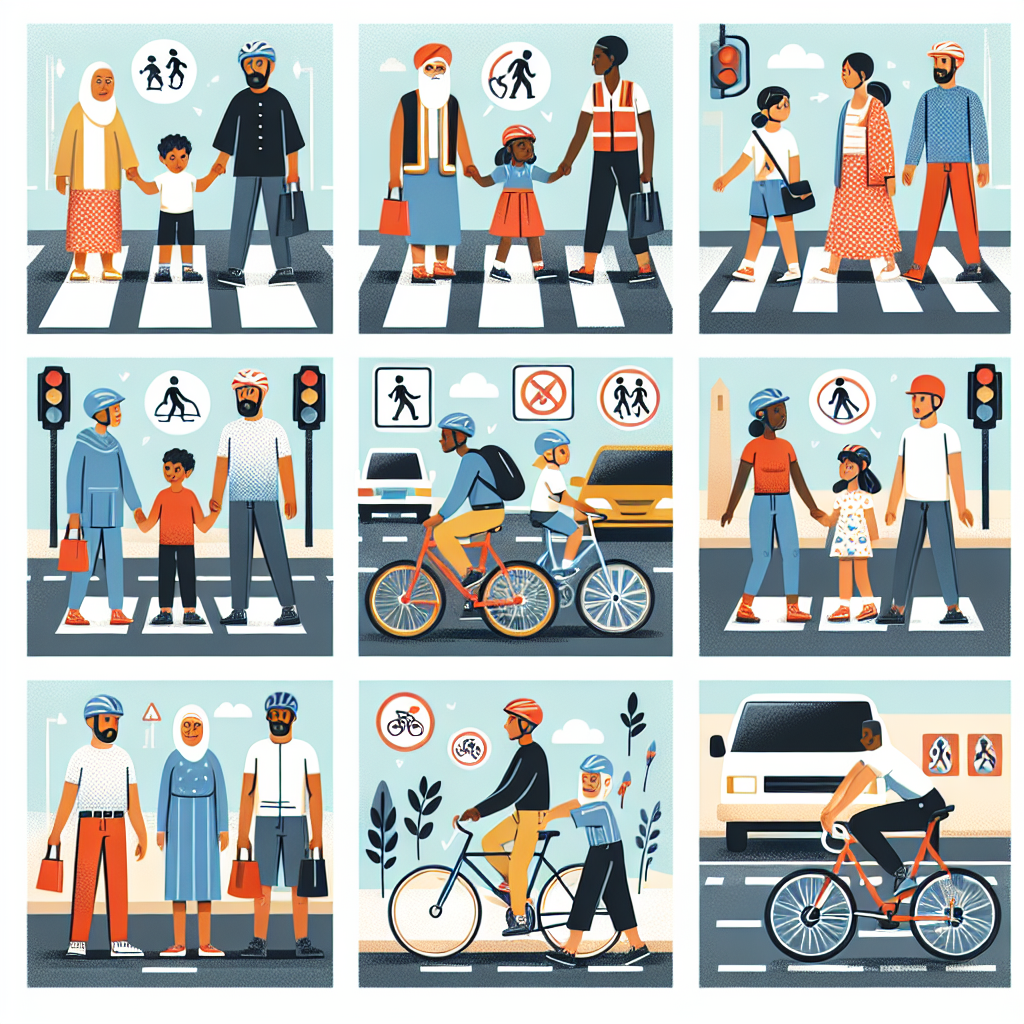 Road Safety for Pedestrians and Cyclists: Offer advice on how pedestrians and cyclists can stay safe on the roads, including tips for visibility and interacting with vehicles